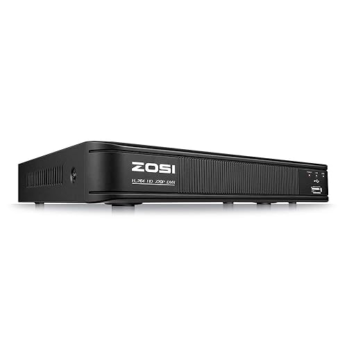 ZOSI 720p 8 Channel Security DVR System HD-TVI 1080P Lite Video, QR Code Scan Remote Access, Hybrid Capability 4-in-1(Analog/AHD/TVI/CVI) DVR Recorder