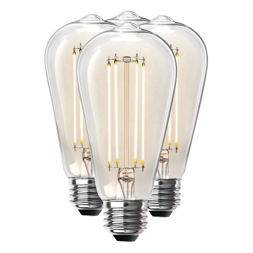 Feit Electric 18573 - ST19100CL/927CA/4 Edison Style Antique Filament LED Light Bulb