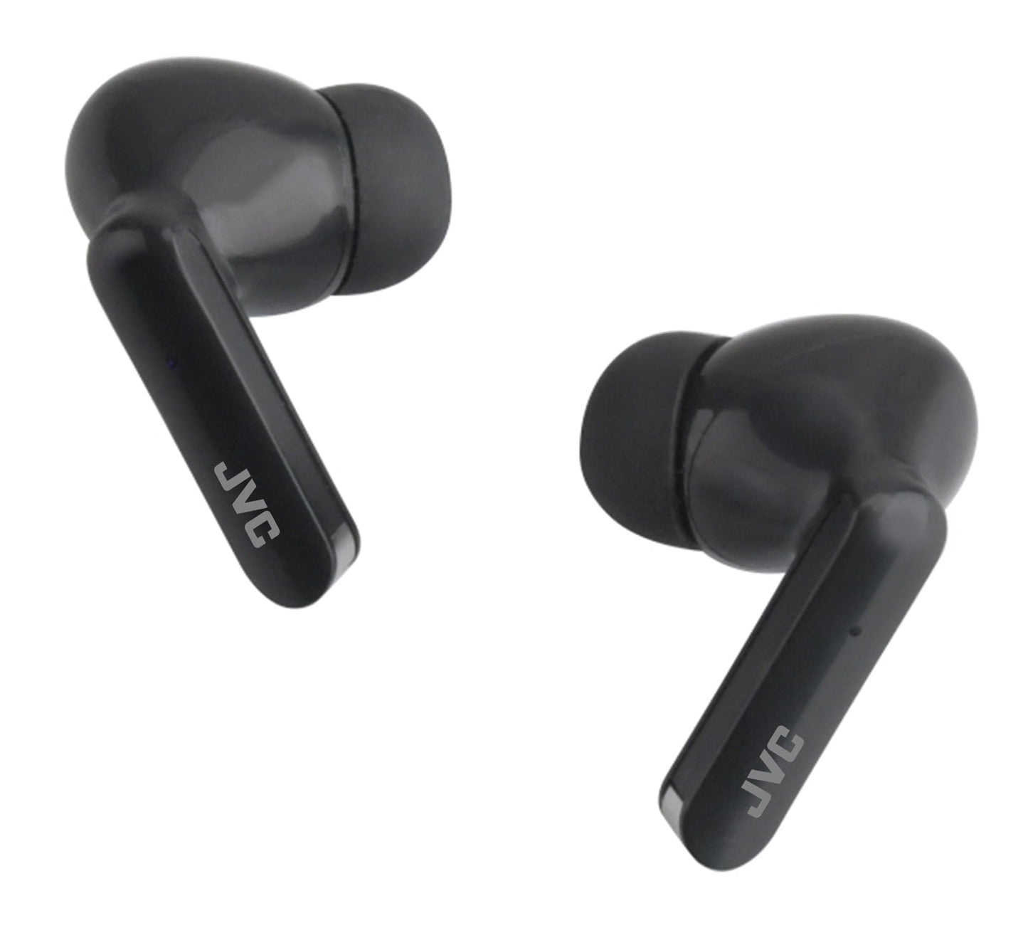 JVC Ultra Compact True Wireless Earbuds Headphones, Total 12 Hour Battery Life, Sound with 13mm Driver, USB-C Connection - HAB5TB (Black)