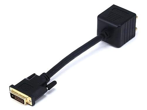 Monoprice Video Splitter - DVI-D Male to DVI-D Female x2, Gold Plated, Black