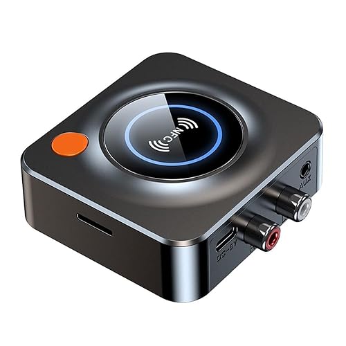 eppfun Bluetooth 5.3 Receiver for Home Stereo, with NFC, TF Card Slot, 3.5mm AUX/RCA, Wireless Audio Adapter Low Latency for Home Music Streaming