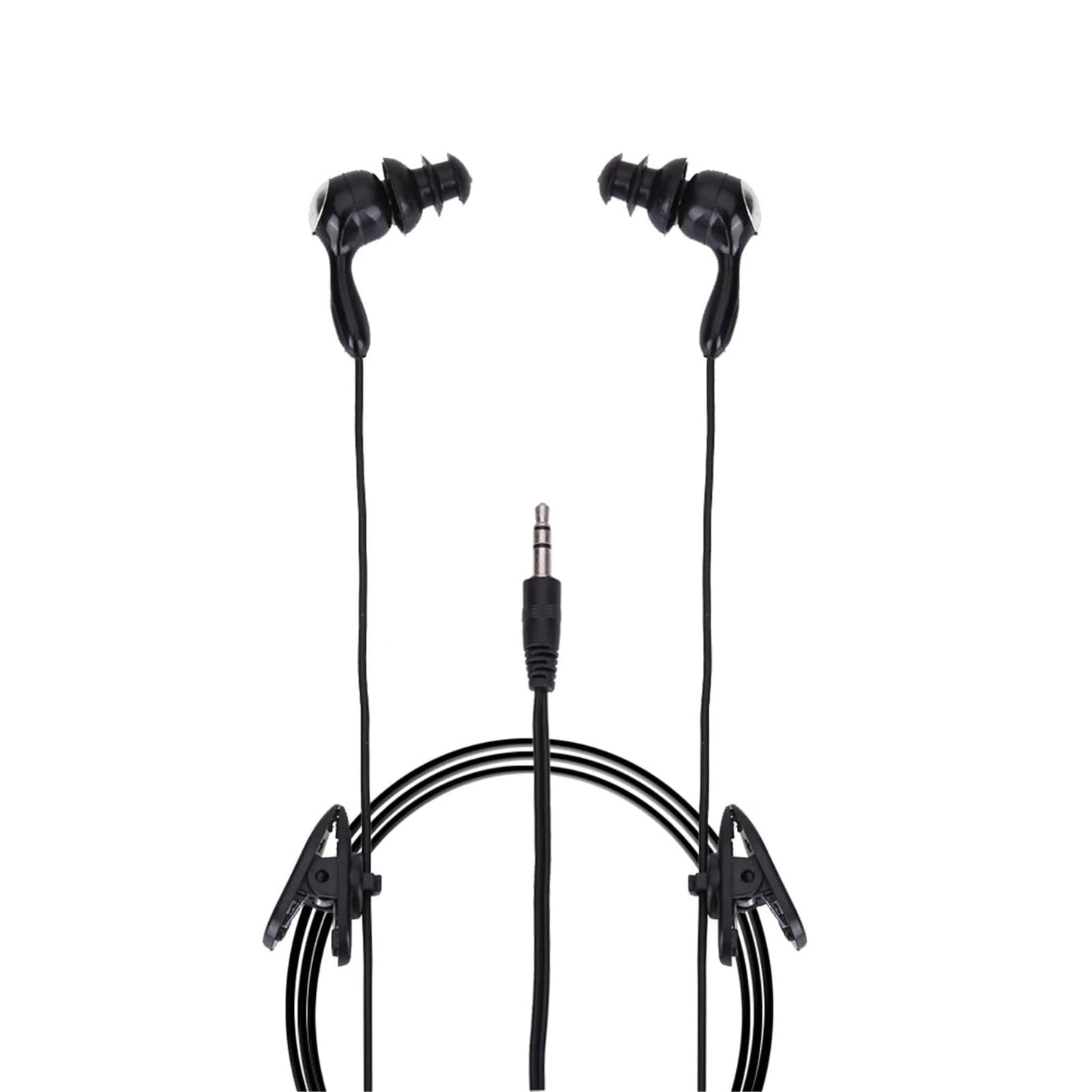 3.5mm Sports in-Ear Swimming Earphone Waterproof Music Headphone for Phone MP3 Player Wired Sports Headsets (Black)