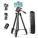 UBeesize 54'' Camera Tripod, Phone Tripods for iPhone with Bag, Travel Tripode Stand with Remote Compatible with iPhone 17/1615/14/13/12/11, Android