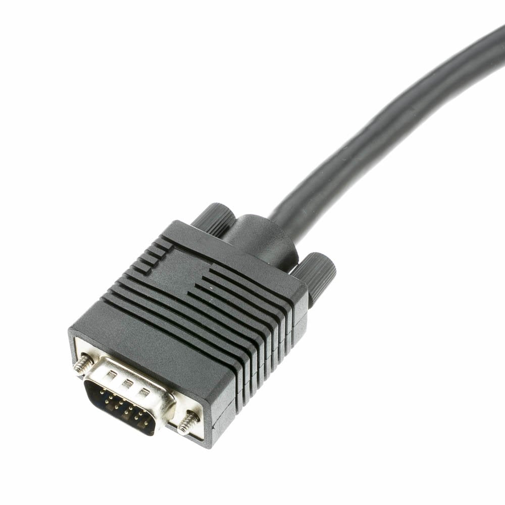 ACL 50 Feet HD15 Male to HD15 Male SVGA Cable, Coaxial Construction, Double Shielded, Black, 2 Pack