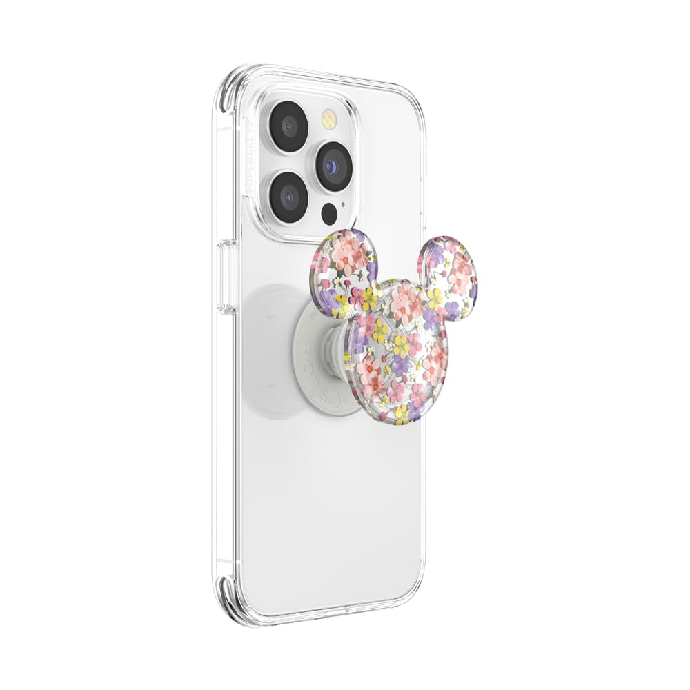PopSockets Adhesive Phone Grip, Holder, Phone Stand, Disney - Translucent Mickey Cascading Flowers