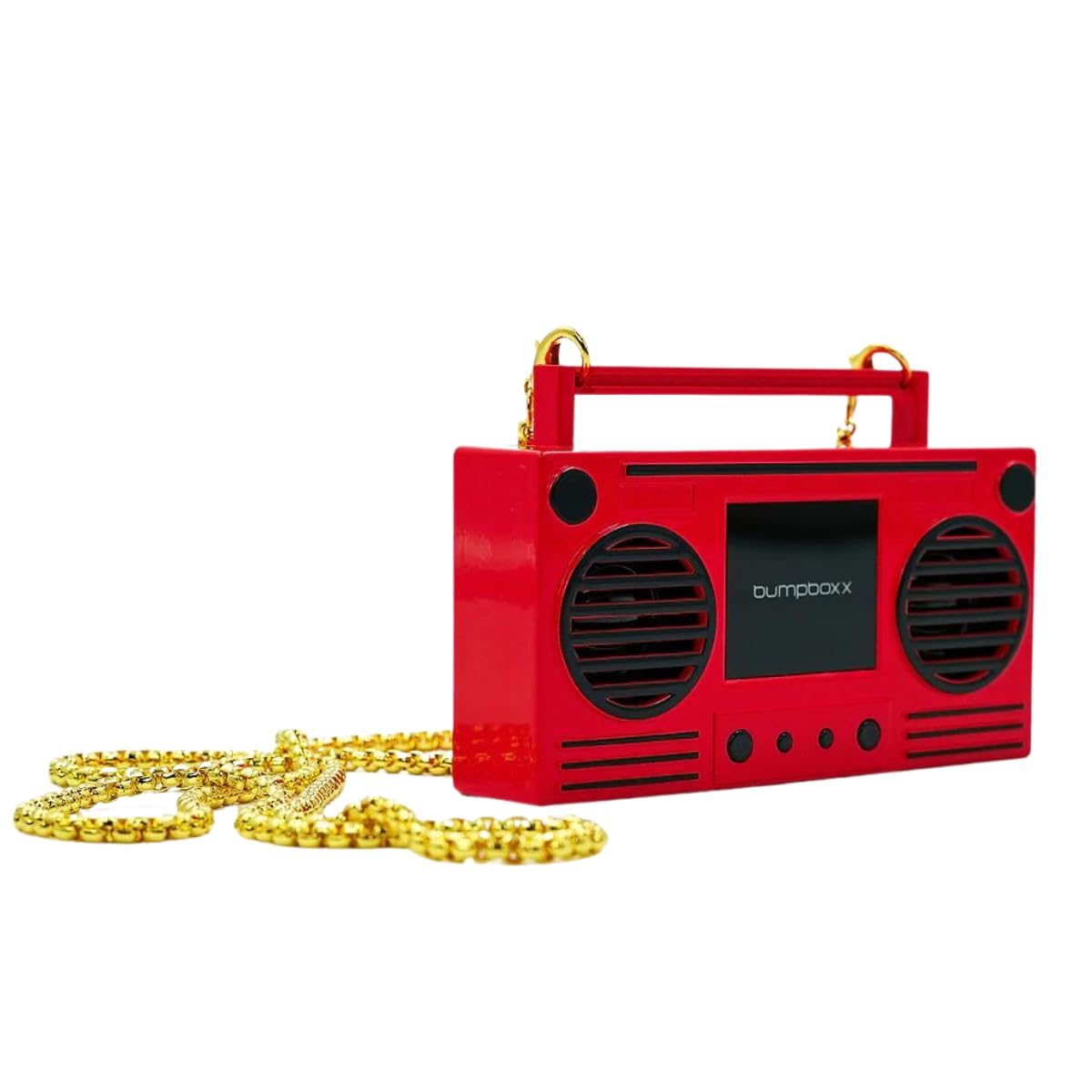 Bumpboxx MicroBoom Wearable Necklace Bluetooth Speaker Boombox | Bluetooth Portable Speaker | Includes 24” Chain & Rechargeable LI-ION Battery | Add