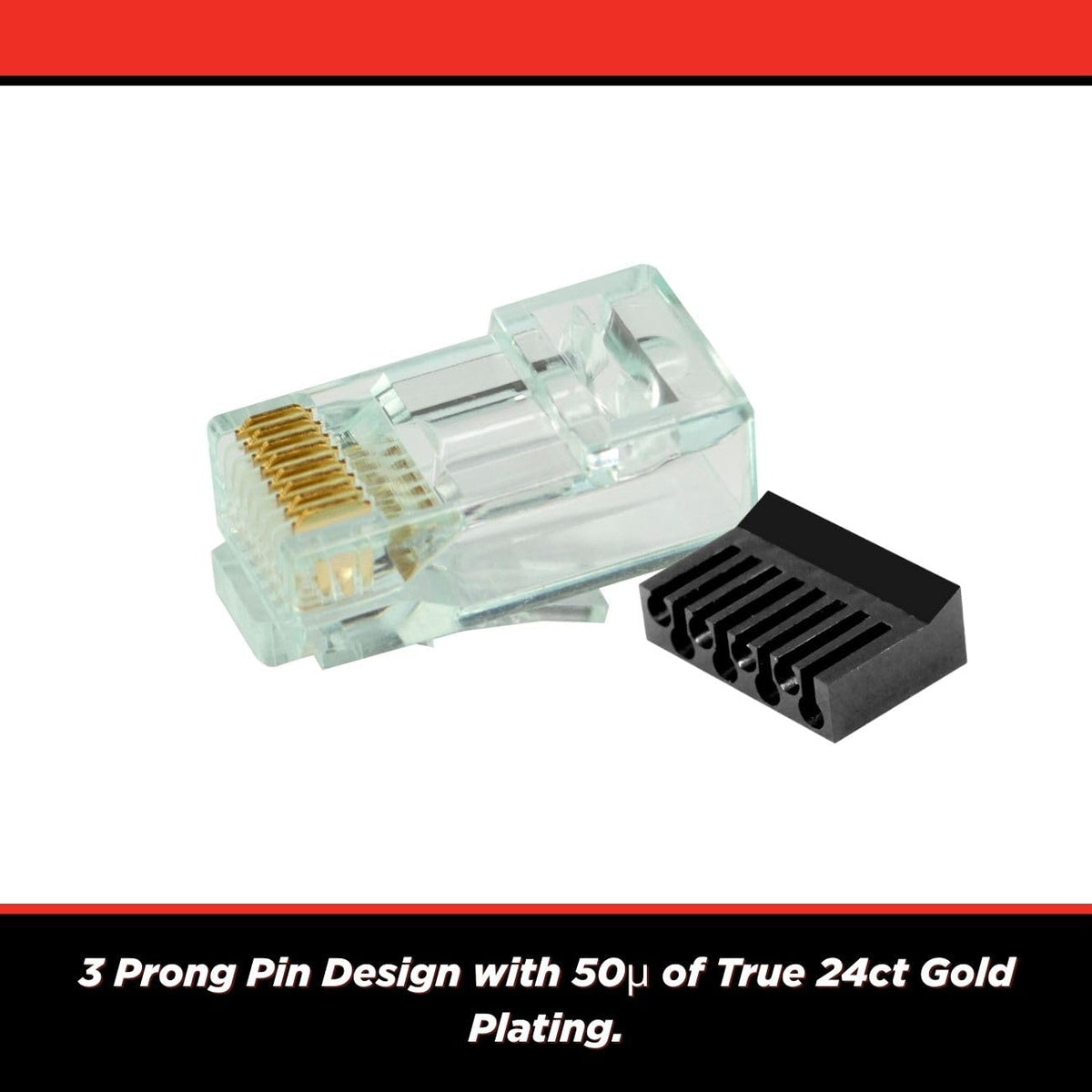 Simply45 Cat6/6a UTP RJ45 Unshielded Standard Mod Plugs, Green, 100-Pack