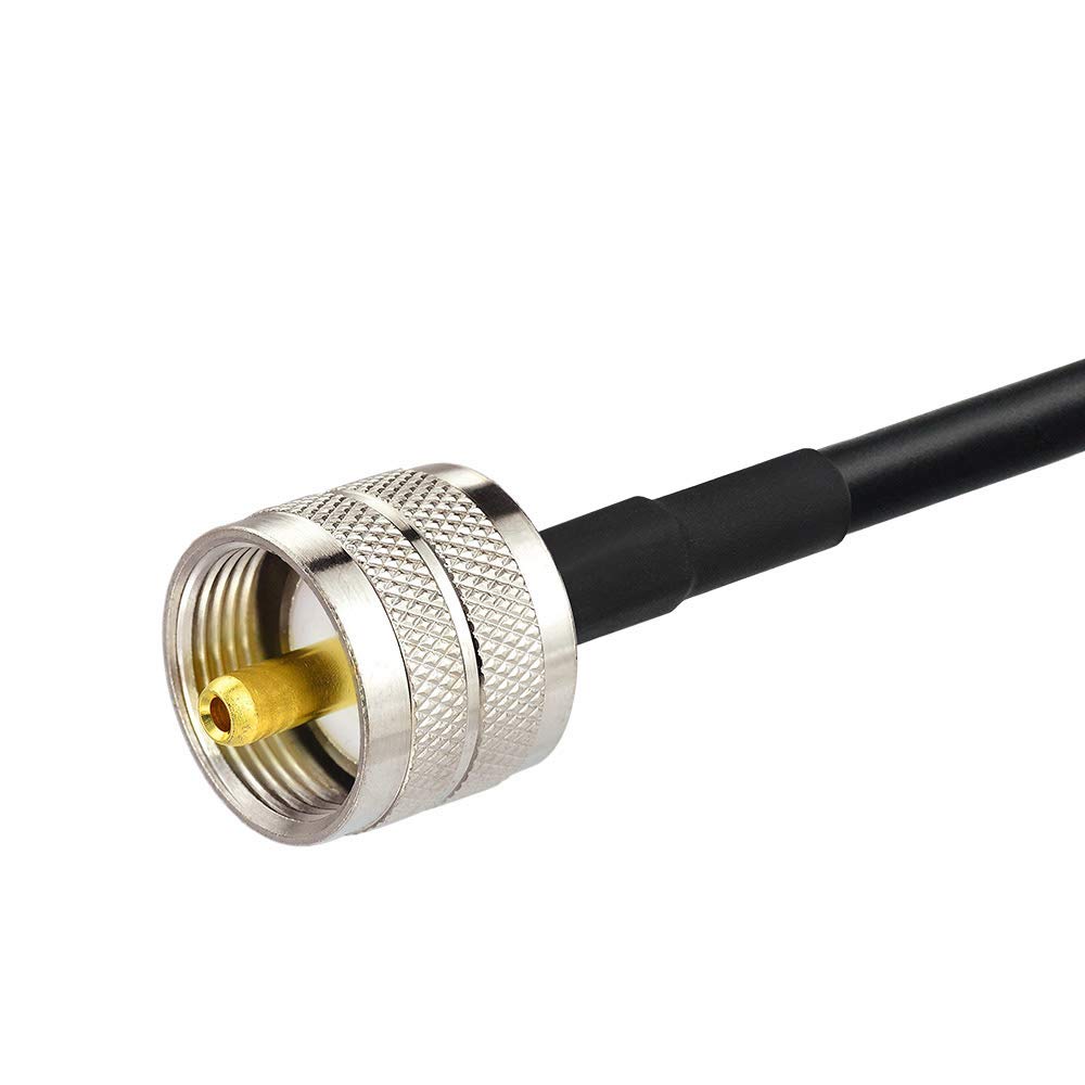Bingfu UHF PL259 to SO239 RG58 Coax Jumper Cable - 5m (16.5ft) Antenna Extension for Vechicle CB Ham Two-Way Radio Walkie Talkie VHF & Amateur Radio