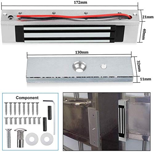 LIBO Complete RFID Access Control System Fingerprint Access Controller Keypad, DC12V Power Supply Transformer, 180kg/350lbs Electric Magnetic Lock