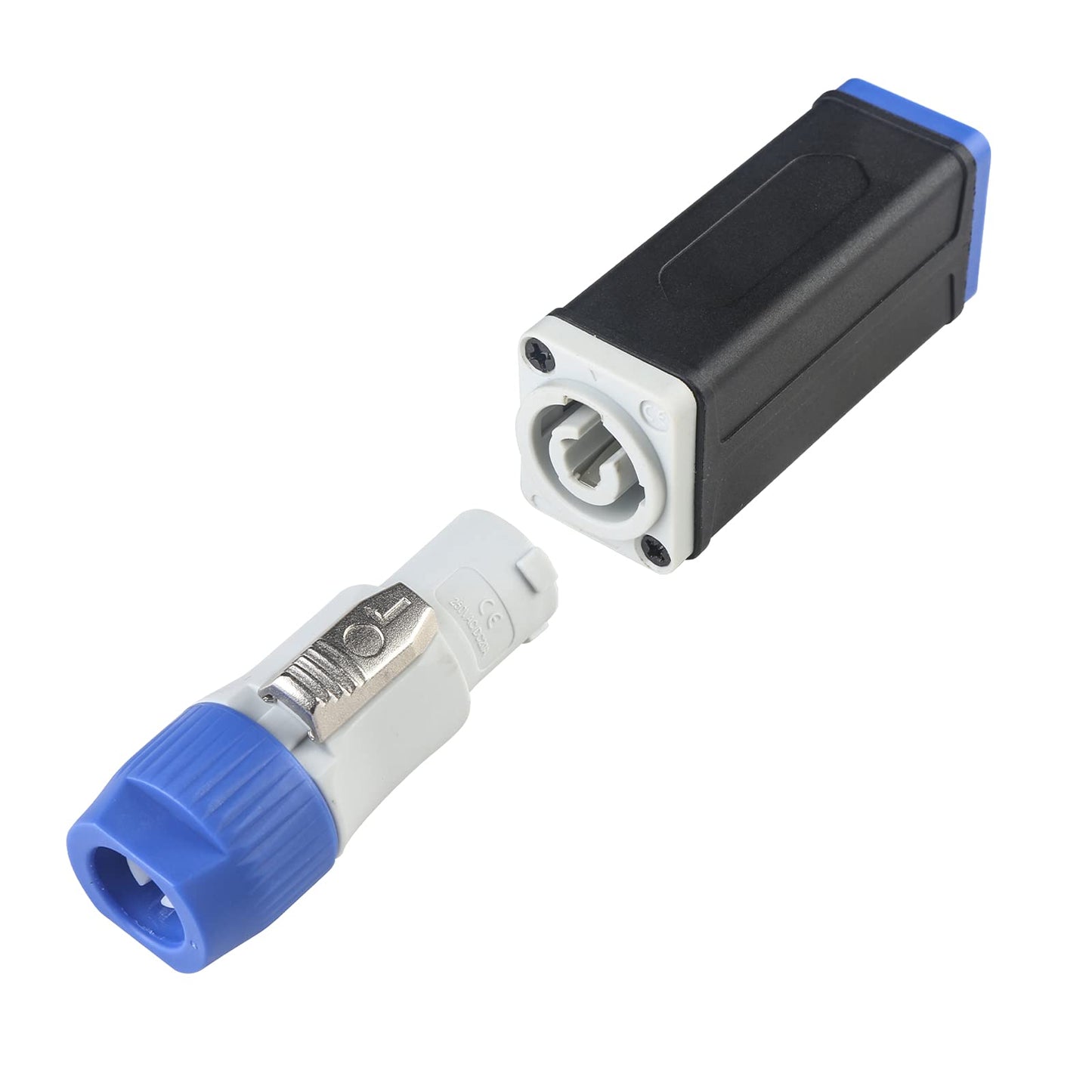 MAD OWL 2 Packs Powercon to Powercon Male and Female Powercon Connectors Extension Adapter 13 AWG, Male and Female Powercon Jack Powercon in Connector