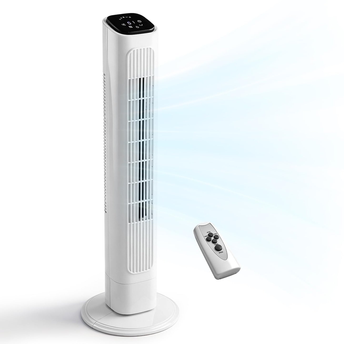 NXzeksohx 110V 45W 36 inches, cylindrical tower fan, touch, with remote control 3 modes