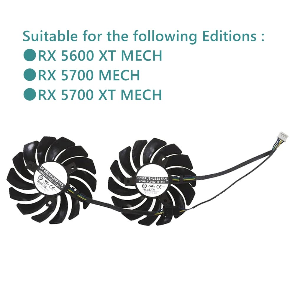 Rakstore PLD09210S12HH 85mm Graphics Card Cooling Fan Replacement for MSI RX 5700 5700XT 5600XT MECH Quiet Cooler Fan
