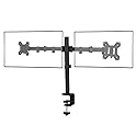 Livotica Dual Monitor Mount, Fully Adjustable Dual Monitor Stand for 13"-32" Screens, Holds up to 22lbs per Arm with C-Clamp & Grommet Base