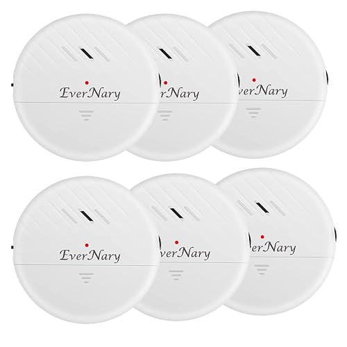 EverNary Window Vibration Alarm,6Pack 125dB Loud Ultra-Slim Anti-Theft Alarm for Door and Window Glass Break Sensor Alert with Adjustable Sensitivity