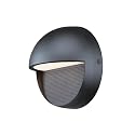 Westinghouse 6579000 Winslett Transitional One-Light Dimmable LED Outdoor Wall Light Sconce, Dark Sky Friendly, Textured Black Finish, Frosted Glass