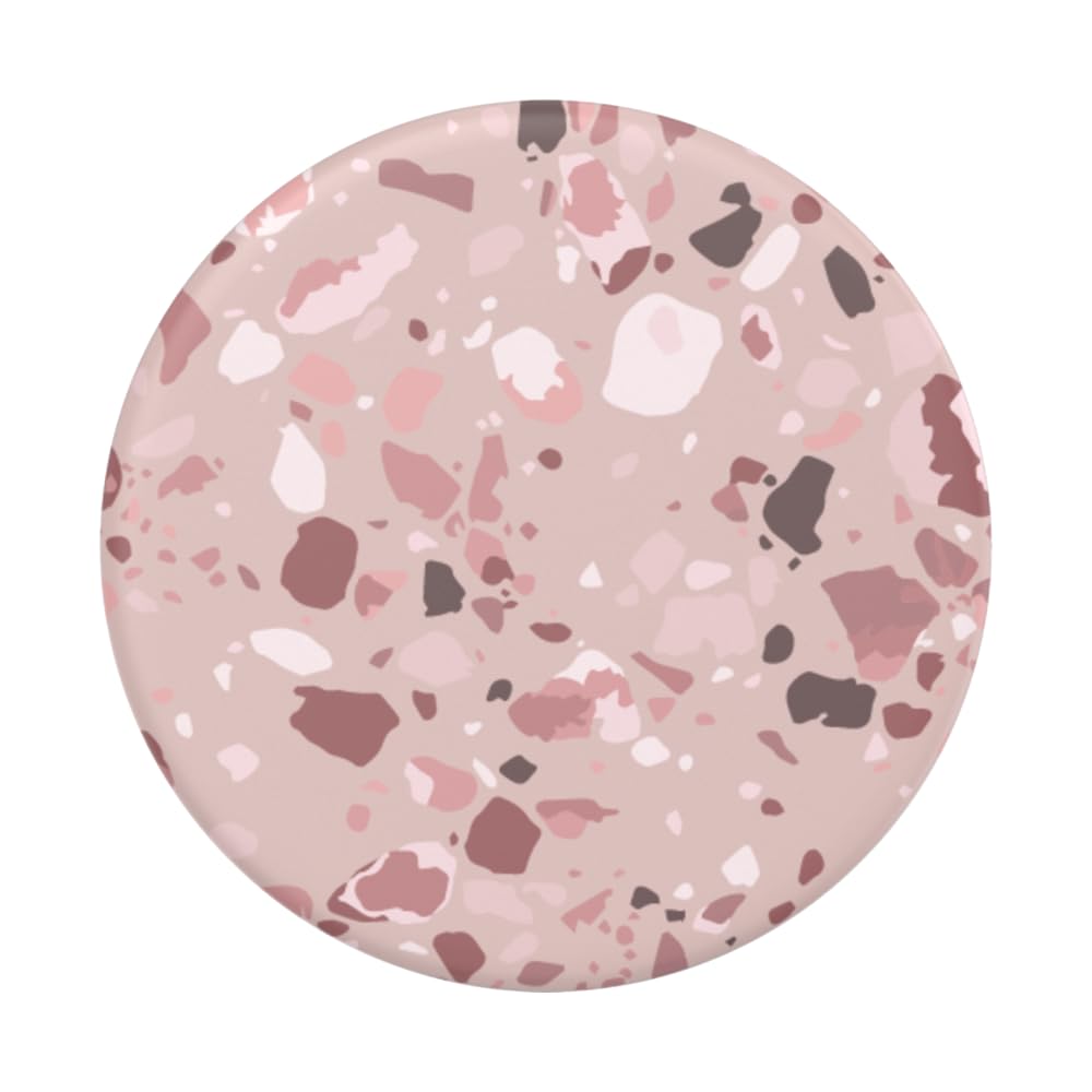 PopSockets Adhesive Phone Grip, Holder, Phone Stand, Pink - Terrazo Clay