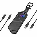 ASUS ROG STRIX Arion Aluminum Alloy M.2 NVMe SSD External Portable Enclosure Case Adapter, USB 3.2 Gen 2 Type-C (10 Gbps), USB-C to C and USB-C to A