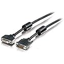 Equip DVI DualLink Extension with 2X Ferrite Cores 3 m Black