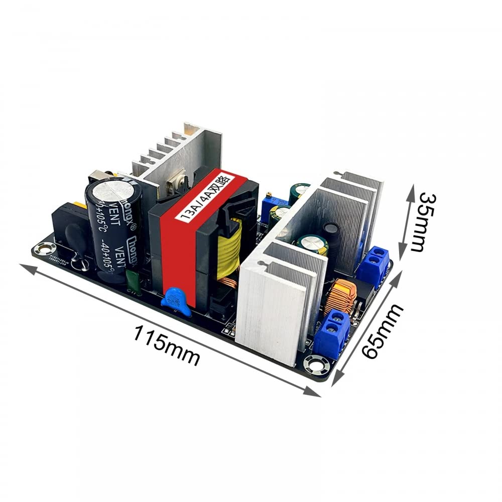 Power Supply Module, 180W Dual Output Adjustable Voltage Converter AC-DC 100V-240V to 12V-15V/13A or 1.25V-14V/4A