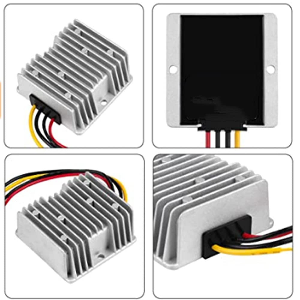 SZZWJ Voltage Converter DC 12V Step-up to 56V 3A 168W Power Supply Module Waterproof light grey ZD168-1256L01 75*75*32mm