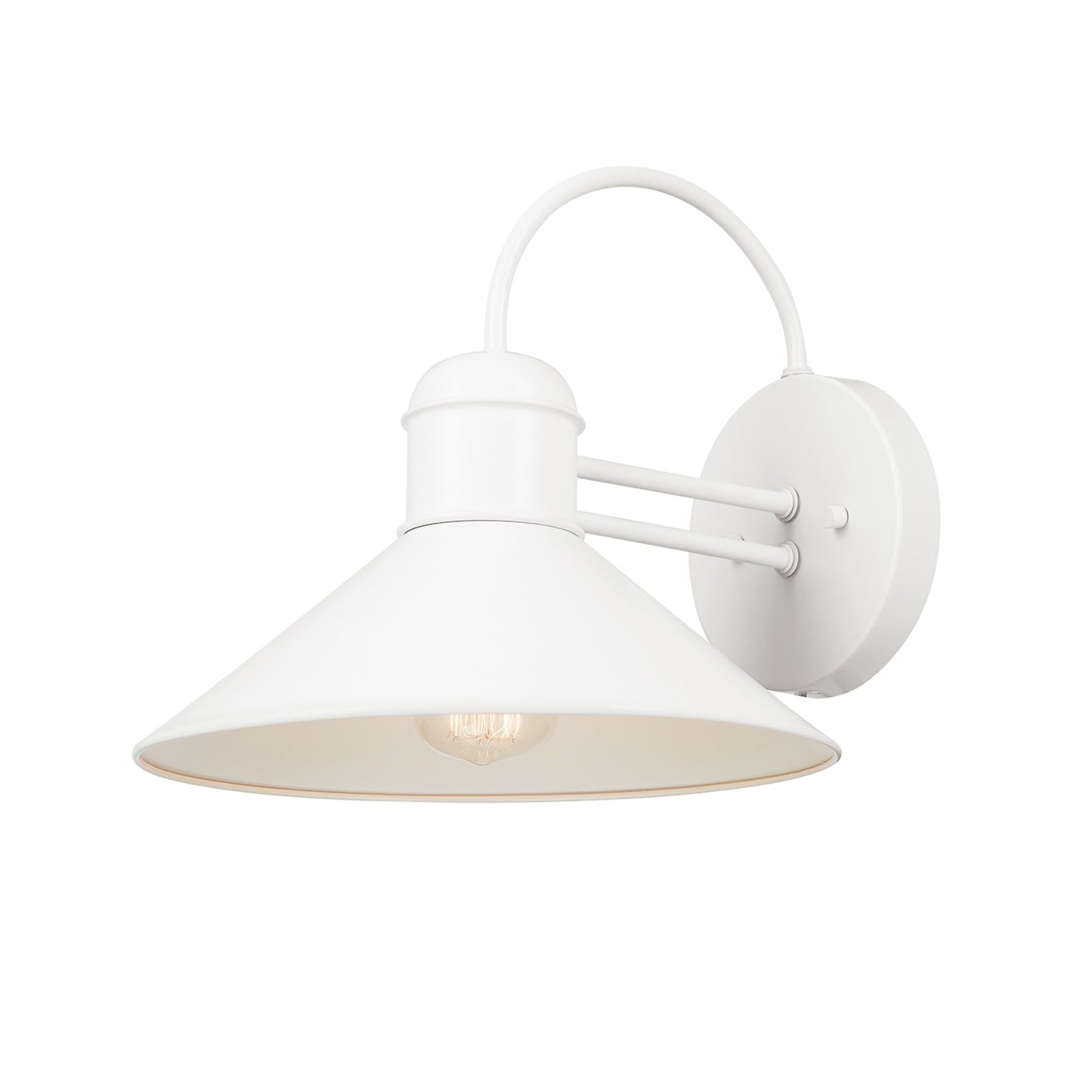 Globe Electric 44388 Novogratz x Globe Maxwell 11" Outdoor Wall Sconce, Matte White