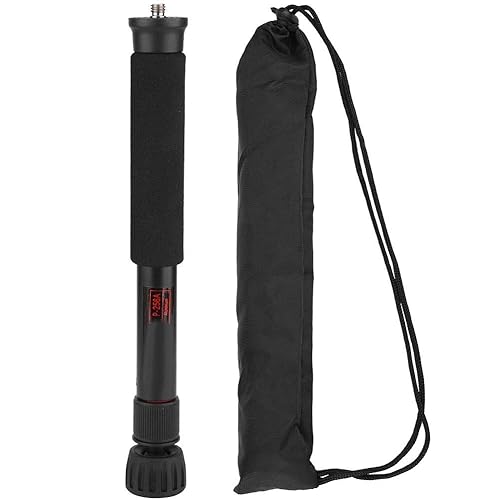 Mini Camera Monopod 48 Inch, Portable Adjustable Height Monopod Selfie Stick Mount Support Rod for DSLR Camera Mirrorless Camera, Flash, Mobile