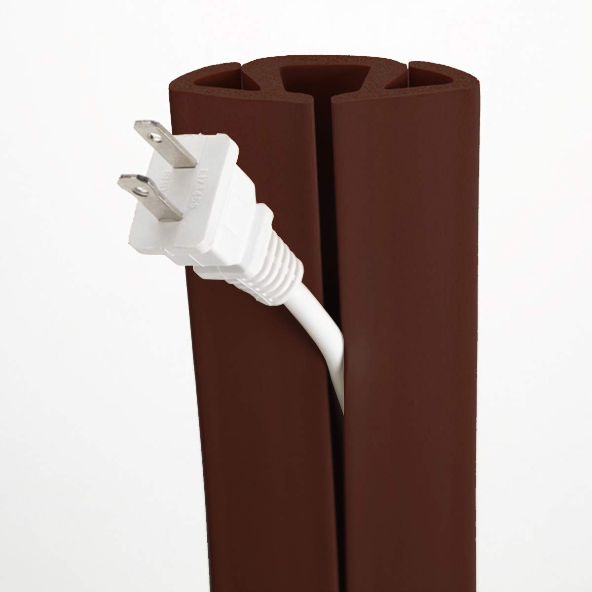 UT Wire 5-Feet Cord Protector with 3-Channels for Floor, Brown