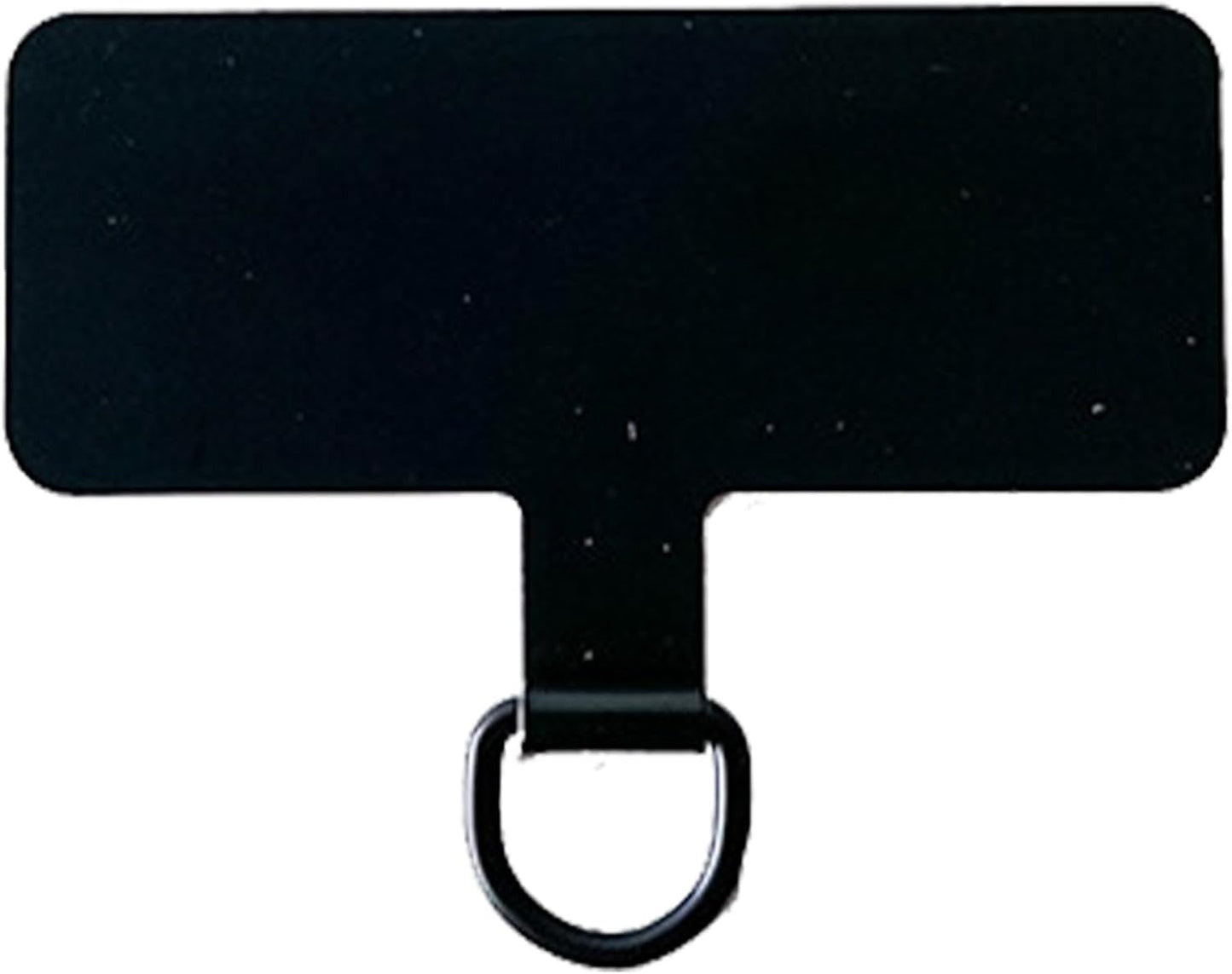 Black Phone Tether Patch - Cell Phone Metal Lanyard Tether Patch | Cellphone Strap Parts Replacement | Tab Patches for, Pad, Lanyard Safety Connect