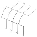 Dookoe Computer Motherboard CPU Heat Sink Fan Fixing Clip Computer Cooling Accessories (12cm Upper Hook) -4PCS