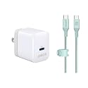 Anker 20W USB-C Power Adapter and Bio-Nylon USB-C to USB-C Cable, Eco-Friendly 20W PD Fast Charger and Durable USB-C Charging Cable for iPhone, iPad