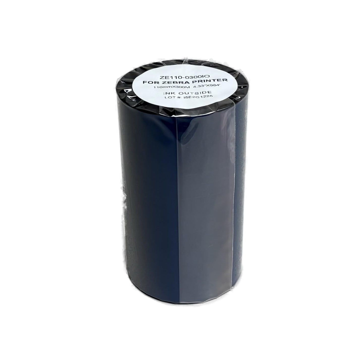 Wolfbarco 6 Rolls 4.33" x 984' (110mm x 300m) Premium Resin Enhanced Wax Thermal Transfer Ribbon 1" Core, Coated Side Out for Zebra Printers