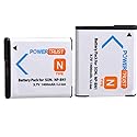 PowerTrust 2X NP-BN1 Battery for Sony NP BN1 NPBN1 BC-CSN and Cyber-Shot DSC-QX10 QX30 QX100 DSC-TF1 DSC-TX10 TX20 TX30 DSC-W530 DSC-W570 DSC-W650