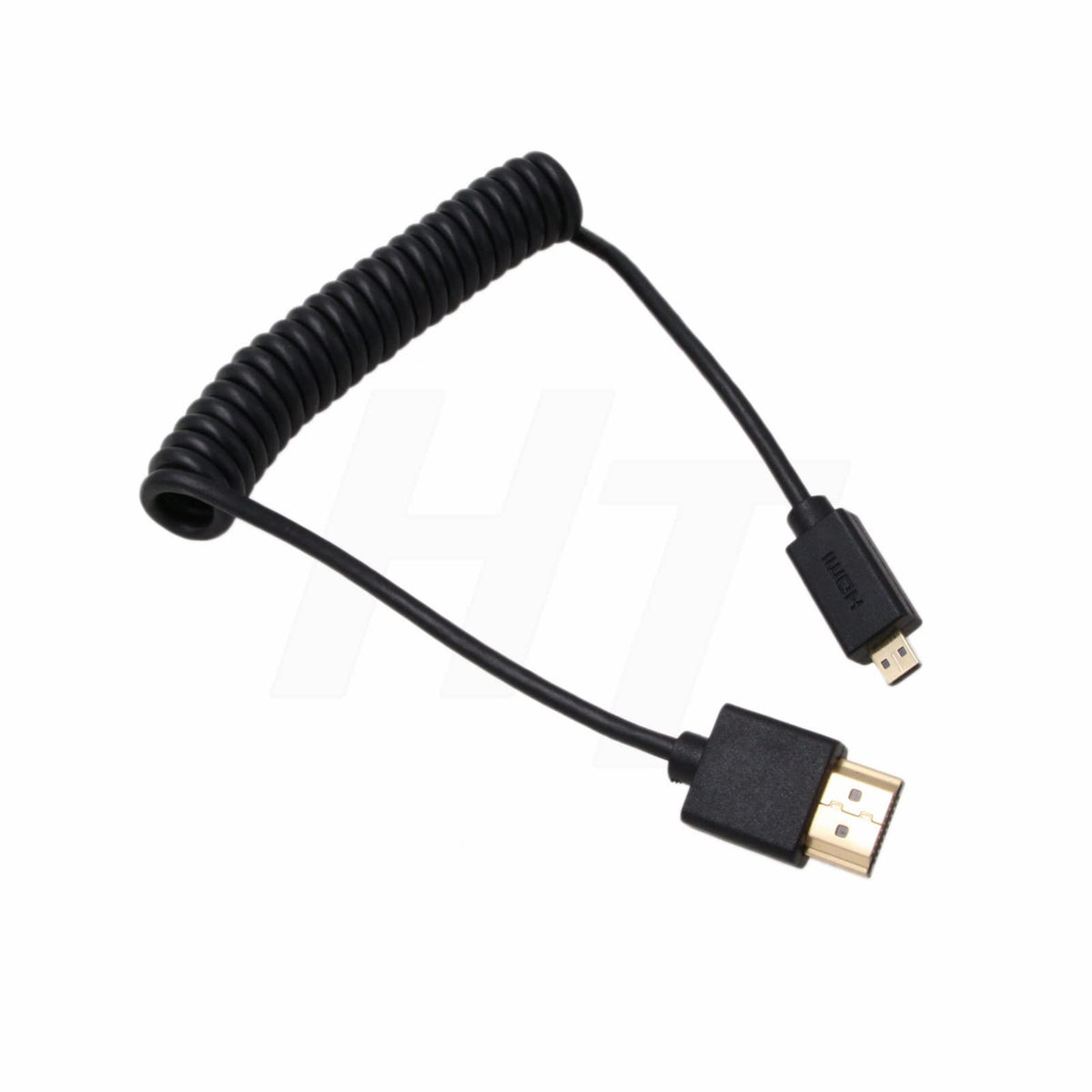 HangTon Coiled Thin Micro HDMI to HDMI 2.0 4K Cable for ZCAM E2 Sony Canon Panasonic Blackmagic Camera ATOMOS Portkeys Monitor