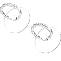 2Pcs Silver Cell Phone Ring Holder Stand Transparent Phone Ring Finger Grip 360 Degrees Rotation Ring Holder for Cell Phone Finger Ring Stand