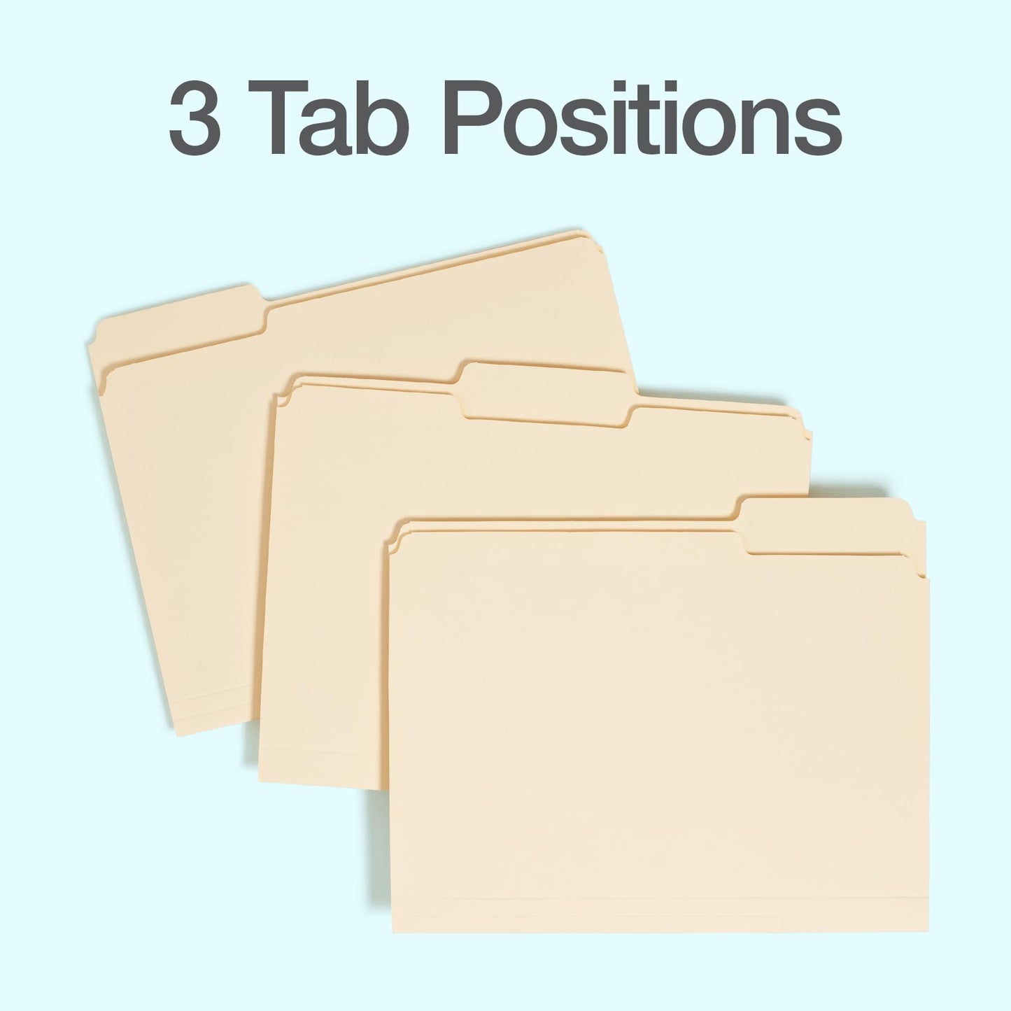 Oxford File Folders, 36 Pack, Letter Size (8.5" x 11"), 3 Tabs, Durable Manila Paper, for School, Office & Home Document Organization