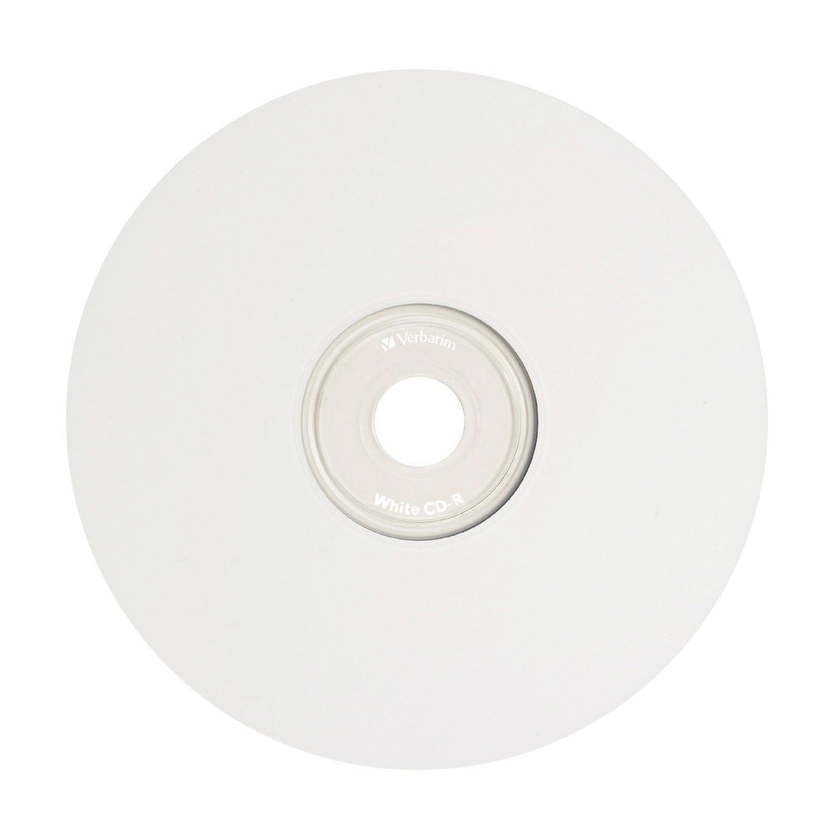 Verbatim CD-R Blank Discs 700MB 80 Minutes 52x Recordable Disc for Data and Music with Blank White Surface - 100 Pack Spindle