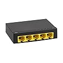 Monoprice 5-Port 10/100/1000Mbps Gigabit Ethernet Unmanaged Desktop Switch, IEEE 802.3ab, Cat5e, Plug and Play, Fanless Design, for Gaming
