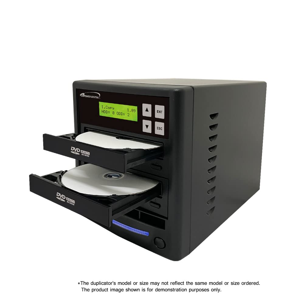 Vinpower Digital Standard 1 to 1 Target 24x DVD CD Disc Duplicator Tower SATA Optical Drives - Black