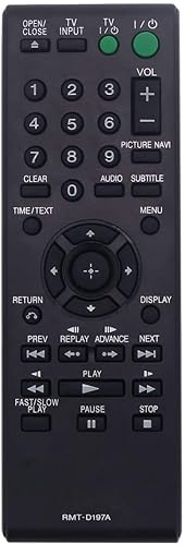 RMT-D197A Remote Control Replacement for Sony DVD Player