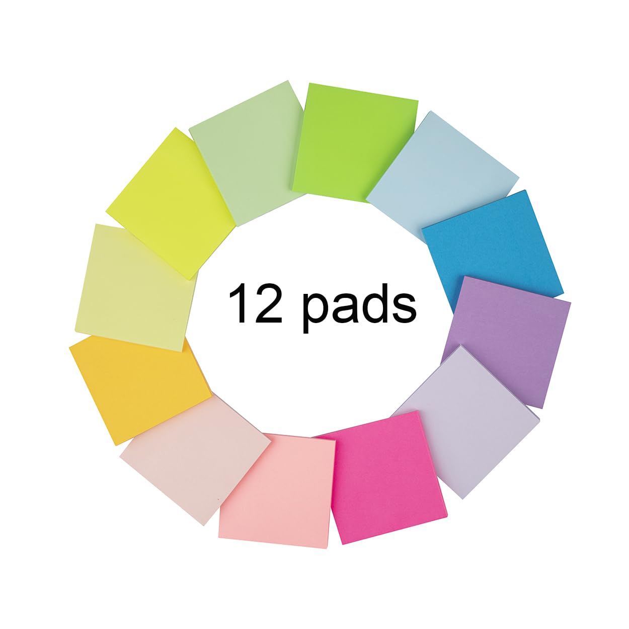 Sticky Notes 3x3 Inches,Bright Colors Self-Stick Pads, Easy to Stick for Home, Office, Notebook (8)