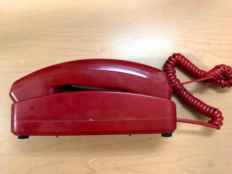 Trim-Style Emergency (Off-Hook Hotline Dialer) Wall/Desk Phone - Red