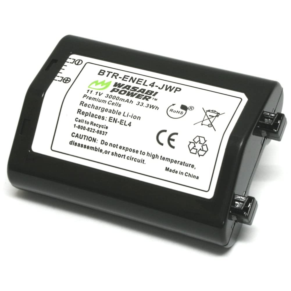 Wasabi Power Battery for Nikon EN-EL4, EN-EL4a and Nikon D2, D2H, D2Hs, D2X, D2Xs, D3, D3S, D3X, F6