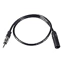 DORHEA 19.6inch/50cm Car Radio Antenna Extension Cable, Universal Coaxial Cable Adaptor, DIN Plug Connector, Compatible with Car Stereo, Head Unit