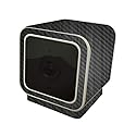 MightySkins Carbon Fiber Skin Compatible with Wyze Cam V3 - Black Wood | Protective, Durable Textured Carbon Fiber Finish | Easy to Apply and Change…