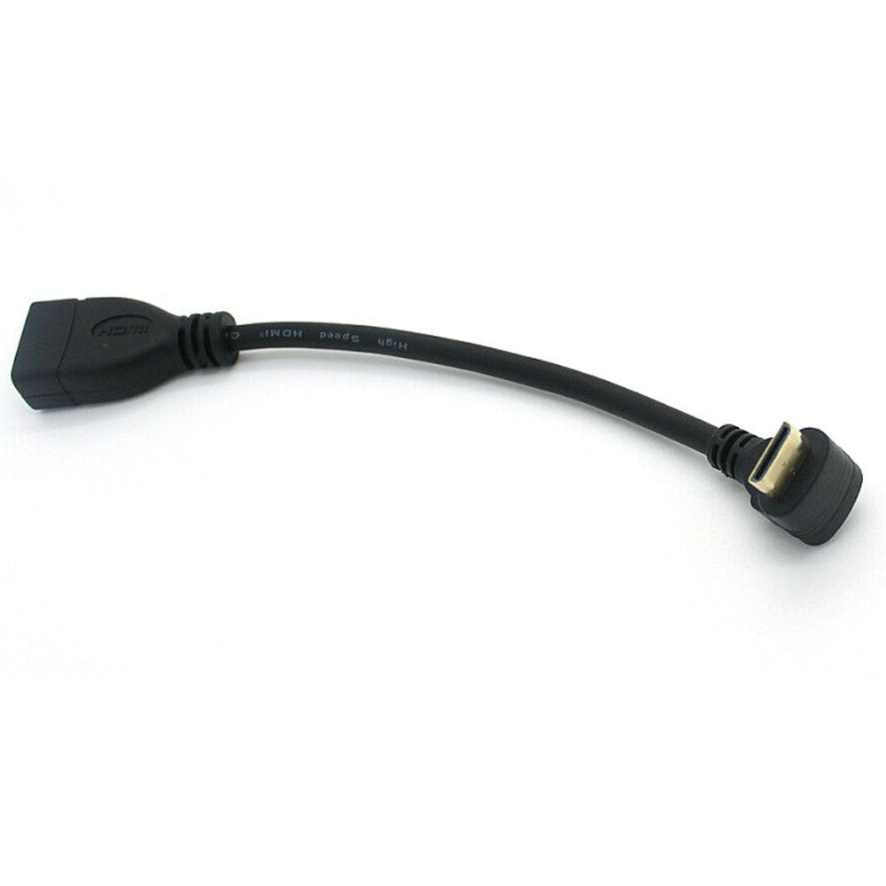 Tivid 15CM Right Angle mini hdmi 90 Degree Adapter mini hdmi Male to HDMI Female Cable Adapter Connector Support 1080P Full HD, 3D (0.15m, Upward