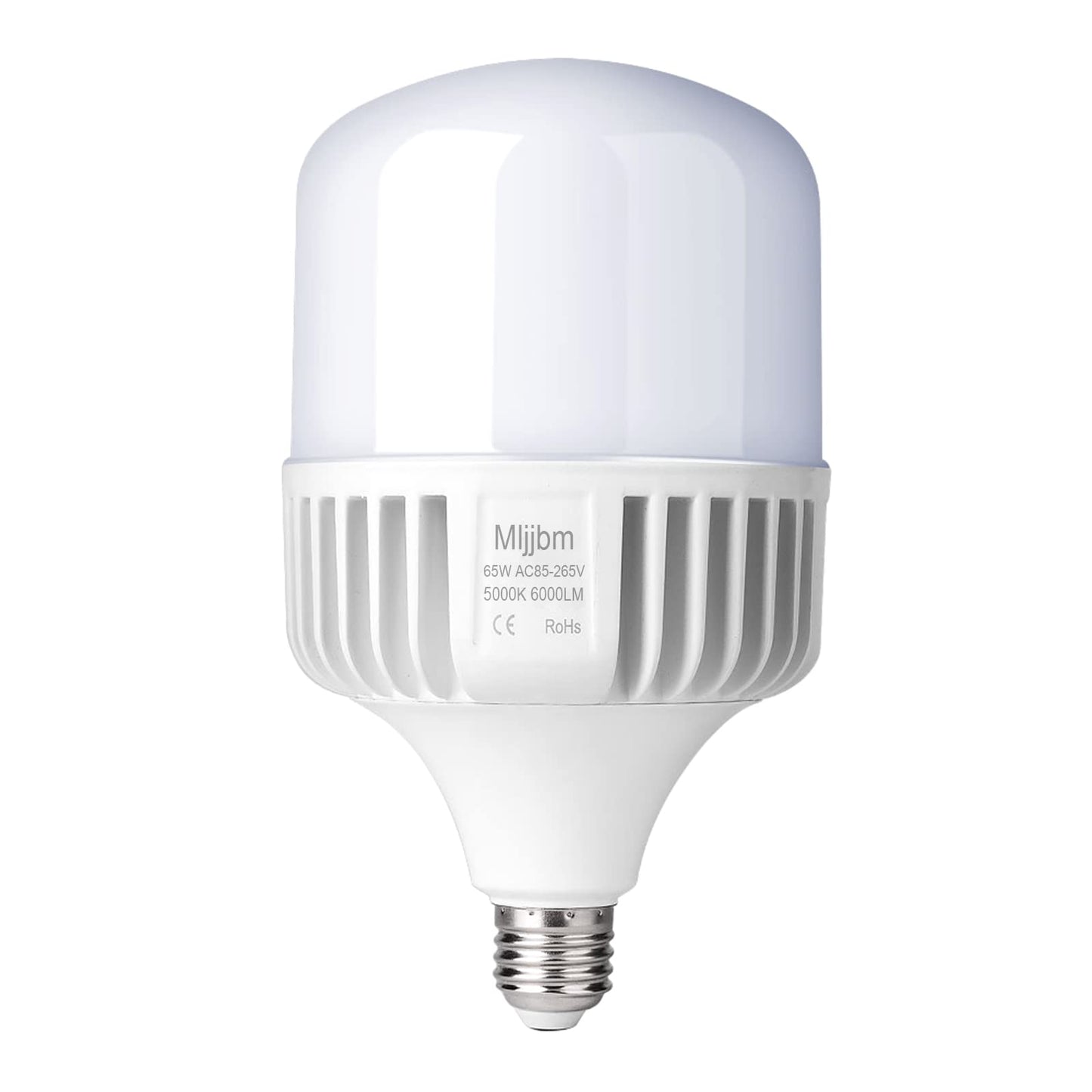 Mljjbm LED Light Bulb 65W, 6000 Lumen, 5000K Daylight White, E26/E27 Base
