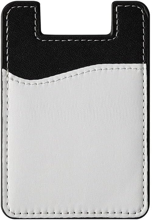 Black Adhesive for Phone Wallet Card Holder for Phone Case, Imitation Leather Pu for Phone Card Holder Adhesive Stick on Credit Card Pocket for Back