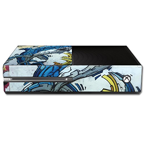 MightySkins Skin Compatible with Microsoft Xbox One - Robo Shark | Protective, Durable, and Unique Vinyl Decal wrap Cover | Easy to Apply, Remove,