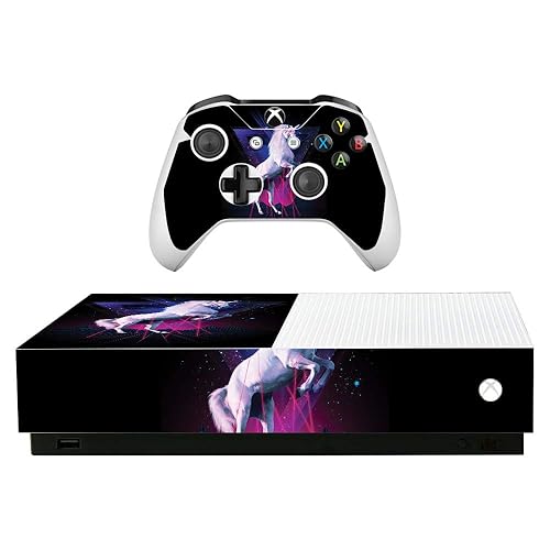MightySkins Skin for Microsoft Xbox One S All-Digital Edition - Unicorn Rave | Protective, Durable, and Unique Vinyl Decal wrap cover | Easy to Apply