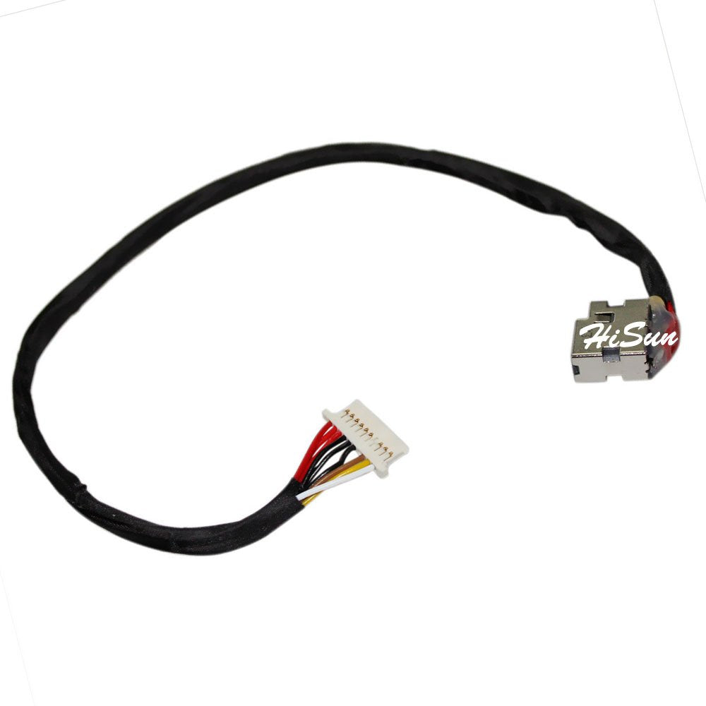 9 Wires Laptop AC DC Power Jack with Cable for HP Pavilion 799752-Y18 799752-F18 799752-T18 813797-001 Plug in Charging Port Socket Connector Harness